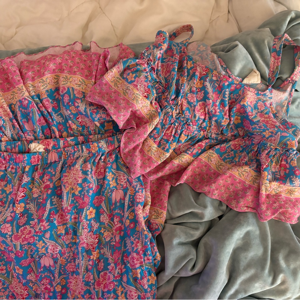 Anthropologie Plenty by Tracy Reese Vibrant Floral set